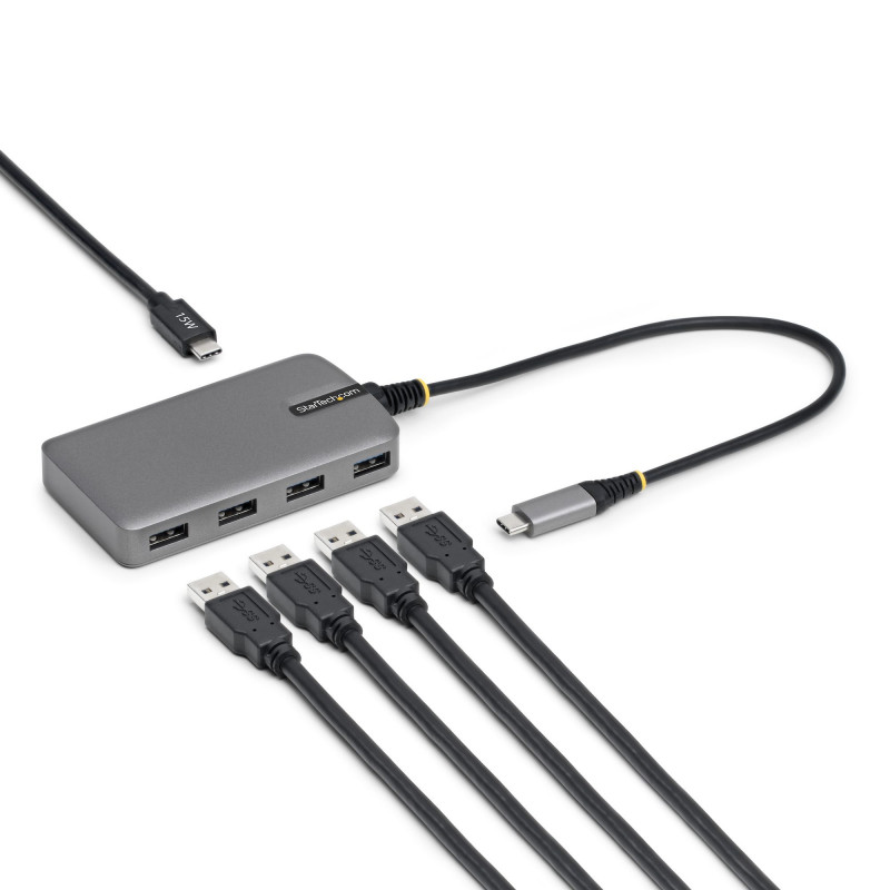 StarTech.com 5G4AC-USB-C-HUB keskitin USB 3.2 Gen 1 (3.1 Gen 1) Type-C 5000 Mbit s Harmaa
