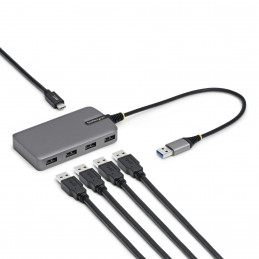 StarTech.com 5G4AC-USB-A-HUB keskitin USB 3.2 Gen 1 (3.1 Gen 1) Type-A 5000 Mbit s Harmaa