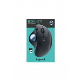 Logitech Ergo M575 hiiri Oikeakätinen Langaton RF + Bluetooth Trackball 2000 DPI