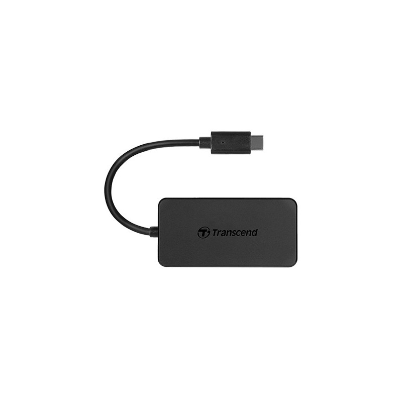 Transcend HUB2C USB 3.2 Gen 1 (3.1 Gen 1) Type-C Musta
