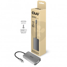 CLUB3D cac-1510 USB C DVI-D Dual link Harmaa