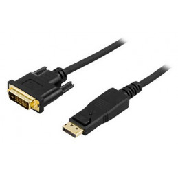Deltaco DP-2020 sarjakaapeli Musta 2 m 20-pin ha DL DVI-D