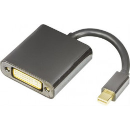 Deltaco DP-DVI6-K videokaapeli-adapteri 0,1 m miniDisplayPort DVI-D Musta