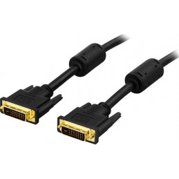 Deltaco DVI-600A DVI-kaapeli 2 m DVI-D Musta