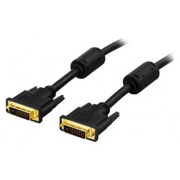 Deltaco DVI-600B DVI-kaapeli 3 m DVI-D Musta