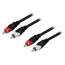 Deltaco MM-110 audiokaapeli 2 m 2 x RCA Musta, Punainen, Valkoinen