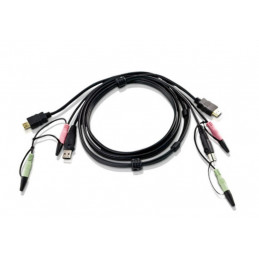 Aten 2L-7D02UH KVM-kaapeli Musta 1,8 m