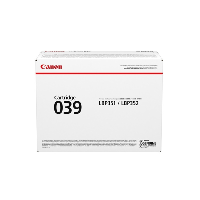 Canon 039 värikasetti 1 kpl Alkuperäinen Musta