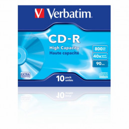 Verbatim CD-R, 40x, 800 MB/90 min, 10-pakkaus, jewel case