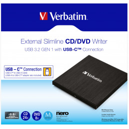 Verbatim 43886 levyasemat DVD±RW Musta