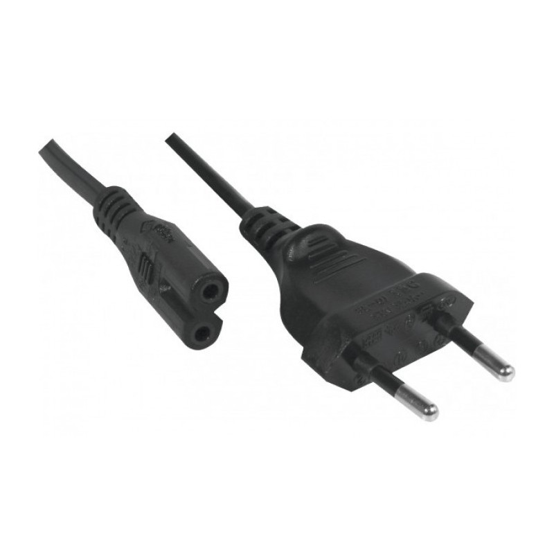 Hypertec 808312 Musta 5 m C7 liitin CEE7 16