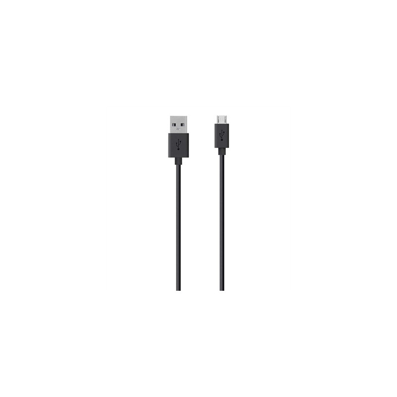 Belkin USB A - Micro-USB, 2m USB-kaapeli USB 2.0 Micro-USB B Musta