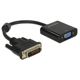 DeLOCK 0.16m DVI-D VGA 0,245 m VGA (D-Sub) Musta
