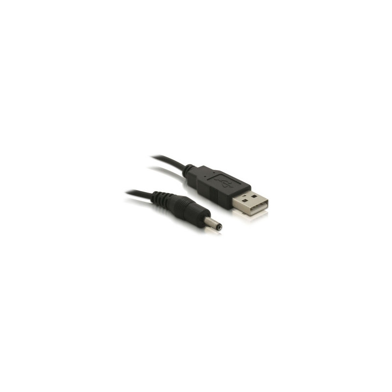 DeLOCK USB cable Power-Kabel,3,1mm Hohlst. USB-kaapeli 1,5 m USB A Musta