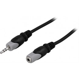 Deltaco MM-158 audiokaapeli 0,5 m 3.5mm Musta