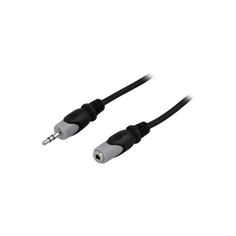 Deltaco MM-163 audiokaapeli 10 m 3.5mm Musta, Harmaa