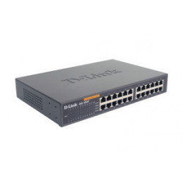 D-Link 24-port 10 100M NWay Desktop - Internal PSU (incl. 19" rack mount kit) Hallitsematon