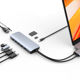 HYPER HD392-GRAY keskitin USB 3.2 Gen 1 (3.1 Gen 1) Type-C 5000 Mbit s Harmaa