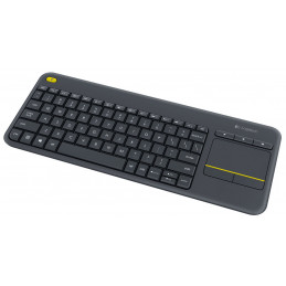 Logitech K400 Plus näppäimistö Langaton RF QWERTY Pan Nordic Musta