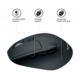 Logitech M720 hiiri Oikeakätinen Langaton RF + Bluetooth Optinen 1000 DPI