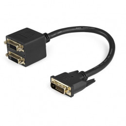 StarTech.com DVISPL1DD DVI-kaapeli 0,3 m DVI-D 2 x DVI-D Musta
