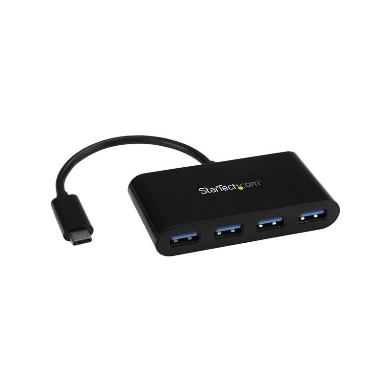 StarTech.com HB30C4AB keskitin USB 3.2 Gen 1 (3.1 Gen 1) Type-C 5000 Mbit s Musta