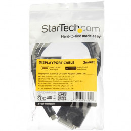 StarTech.com CDP2DVIMM2MB videokaapeli-adapteri 2 m USB Type-C DVI-D Musta