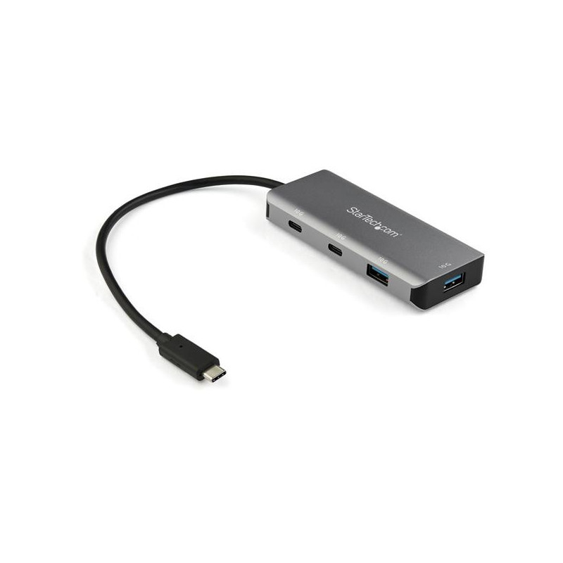 StarTech.com HB31C2A2CB keskitin USB 3.2 Gen 2 (3.1 Gen 2) Type-C 10000 Mbit s Musta, Harmaa