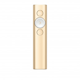 Logitech Spotlight Presentation Remote Wifi-esittelylaite Bluetooth RF Kulta