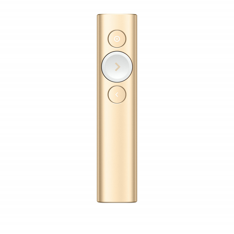 Logitech Spotlight Presentation Remote Wifi-esittelylaite Bluetooth RF Kulta
