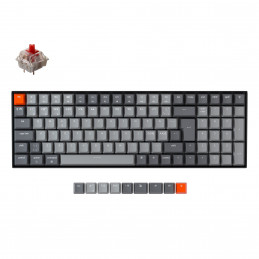 Keychron K4 Version 2 näppäimistö USB + Bluetooth QWERTY Pohjoismainen Musta, Harmaa, Oranssi