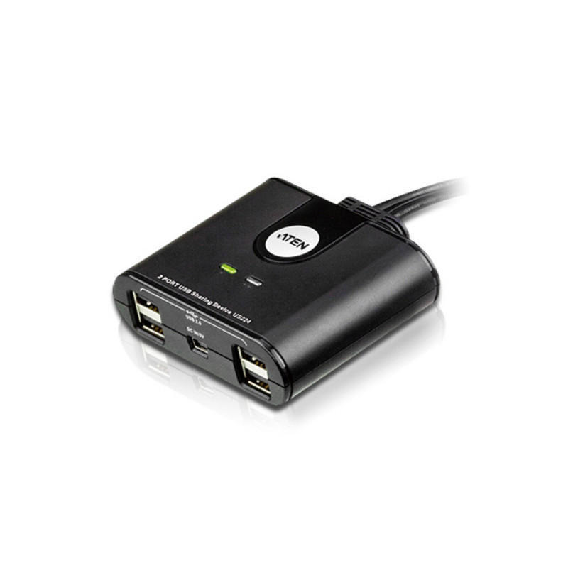 ATEN US224 KVM-kytkin Musta
