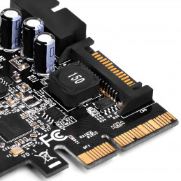 Silverstone ECU05 liitäntäkortti -sovitin Sisäinen USB 3.2 Gen 1 (3.1 Gen 1)