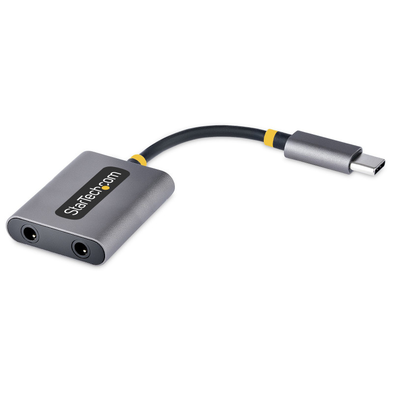 StarTech.com USBC-AUDIO-SPLITTER äänenjakaja Harmaa