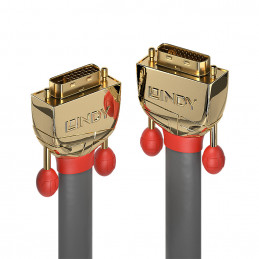 Lindy 36207 DVI-kaapeli 15 m DVI-D Harmaa