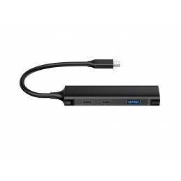 Conceptronic HUBBIES12B keskitin USB 3.2 Gen 1 (3.1 Gen 1) Type-C 5000 Mbit s Musta