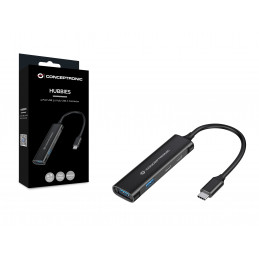 Conceptronic HUBBIES12B keskitin USB 3.2 Gen 1 (3.1 Gen 1) Type-C 5000 Mbit s Musta