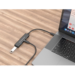 Conceptronic HUBBIES12B keskitin USB 3.2 Gen 1 (3.1 Gen 1) Type-C 5000 Mbit s Musta