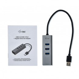 i-tec Metal U3METALG3HUB keskitin USB 3.2 Gen 1 (3.1 Gen 1) Type-A 5000 Mbit s Harmaa