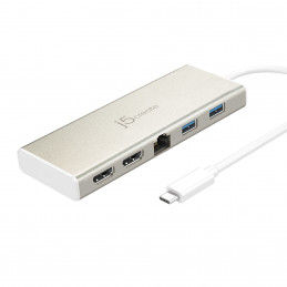 j5create JCD381-N USB Type-C™ Dual HDMI Mini Dock-Ethernet   USB 3.1 HUB   PD2.0