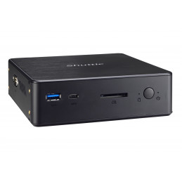 Shuttle XPC nano NC1010BA tietokone työasema 4205U mini PC Intel® Celeron® 4 GB DDR4-SDRAM 120 GB SSD Windows 10 Pro Musta