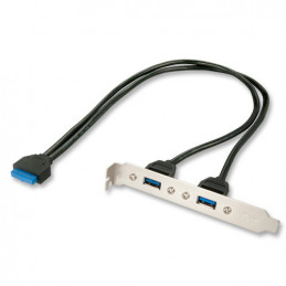 Lindy 33096 USB-kaapeli 0,4 m Harmaa, Musta