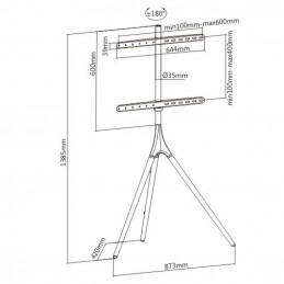 Techly ICA-TR18SAM TV-kiinnike 165,1 cm (65") Saksanpähkinä