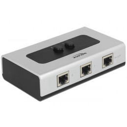 DeLOCK 87673 keskitin 1000 Mbit s Musta, Harmaa