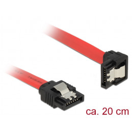 DeLOCK 83977 SATA-kaapeli 0,2 m SATA 7-pin Musta, Punainen