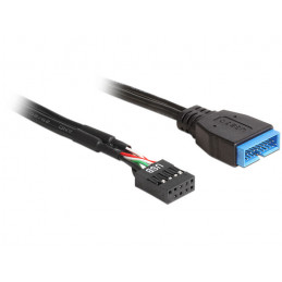 DeLOCK 83776 USB-kaapeli 0,45 m Musta