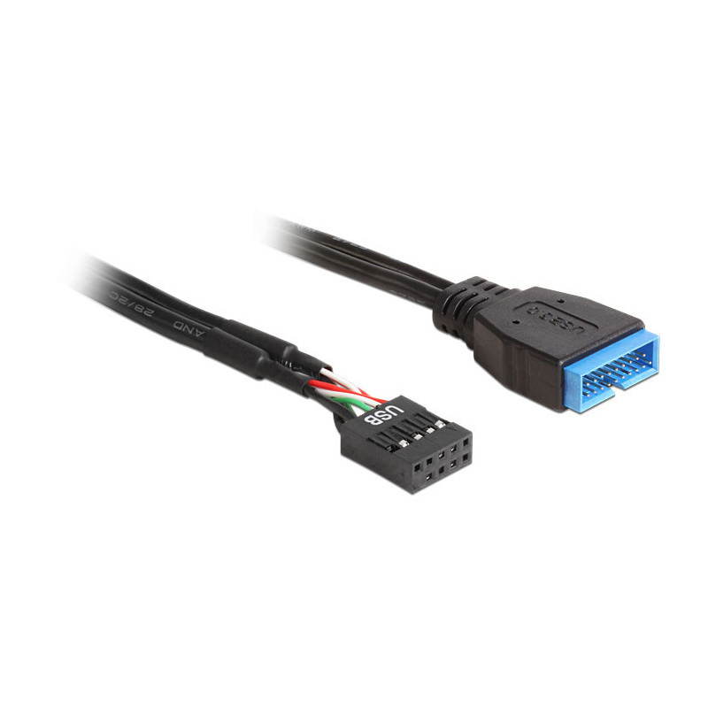 DeLOCK 83776 USB-kaapeli 0,45 m Musta