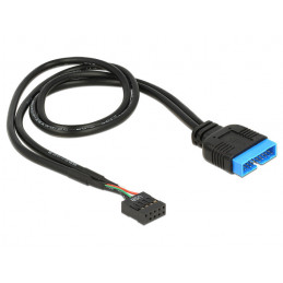DeLOCK 83776 USB-kaapeli 0,45 m Musta