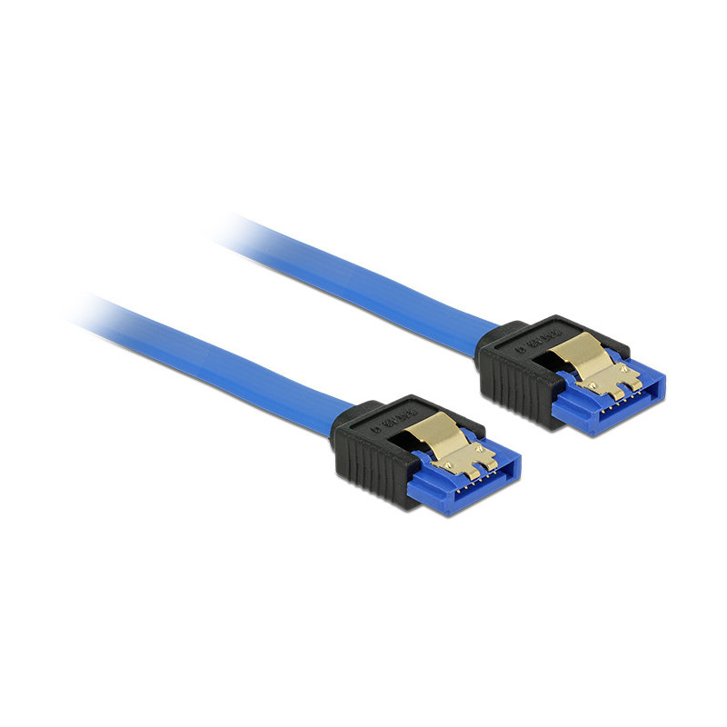 DeLOCK 84977 SATA-kaapeli 0,2 m SATA 7-pin Musta, Sininen