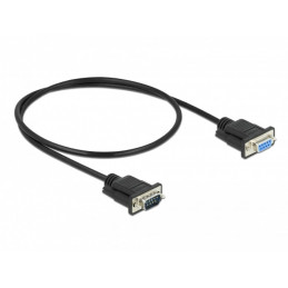 DeLOCK 86613 sarjakaapeli Musta 0,5 m RS-232